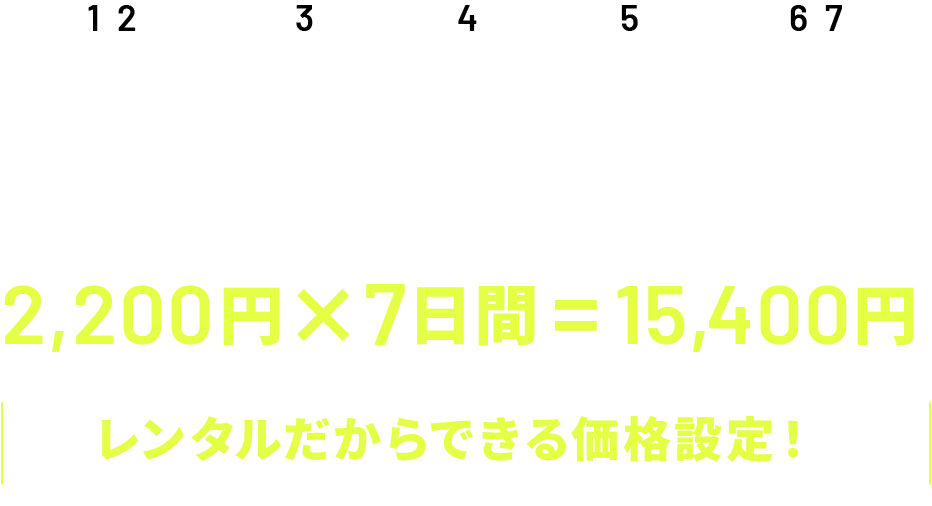 レンタル料金の例