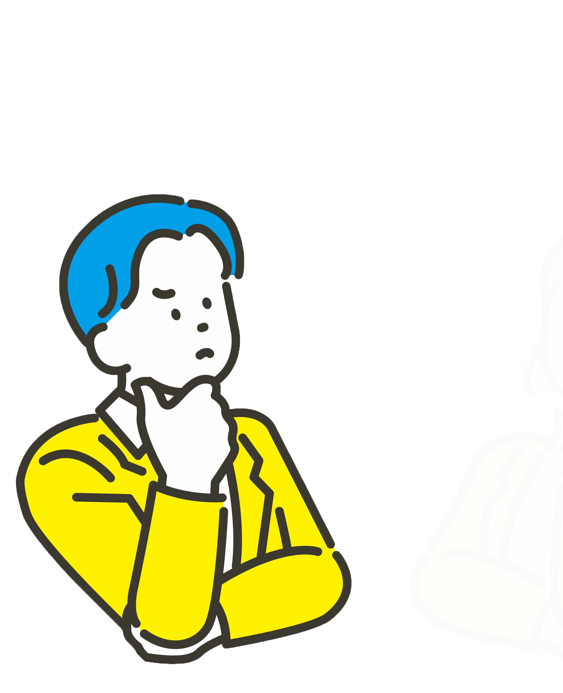 考えている人のイラスト